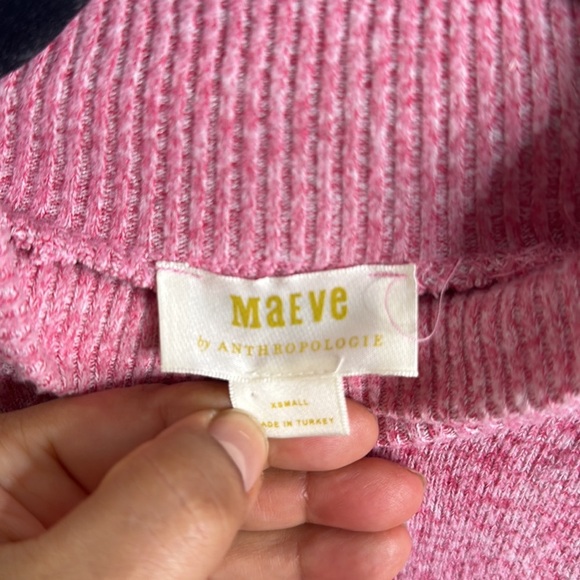 Maeve by anthropology laney cowl neck pullover pink sweater size XS Barbiecore - Picture 6 of 11